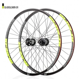L.BAN Spares L.BAN 26-Inch Aluminum Alloy Mountain Bike Bicycle Wheel Set, Bicycle Bearing Wheel, Compatible with 7-8-9-10 Speed Flywheel, Green