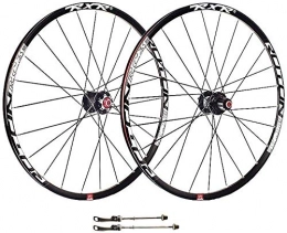 L.BAN Spares L.BAN 26 Inch Mountain Bike Wheelset, Double Wall Quick Release Disc Brake 5 Palin Bearing 24 Holes Compatible 8 9 10 11 Speed, Black-27.5inch