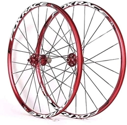 L.BAN Spares L.BAN 27.5 / 26" Mountain Cycling Wheels, Quick Release Disc Rim Brake Sealed Bearings MTB Rim 8 / 9 / 10 / 11 Speed, Red-27.5inch