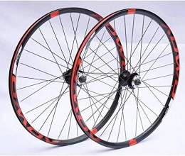 L.BAN Spares L.BAN Bicycle Rim 26 27.5 29 Inch Mountain Bike Wheelset MTB Double Wall Rims Disc Brake 8-10 Speed Cassette Hub 32H QR, Red-29in