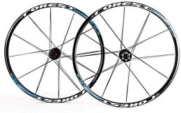 L.BAN Spares L.BAN Bicycle Wheel 26 27.5 Inches Pair Of Wheels MTB Rim Alloy Double Walled QR Disc Brake 7 Palin 7-11 Speeds In Front And Back 1800g, Blue-26IN
