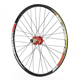 L.BAN Spares L.BAN Mountain Bike REAR Wheel 26 / 27.5 Inch, Double Wall Racing MTB Rim QR Disc Brake 32H 8 9 10 11 Speed, Red-27.5inch