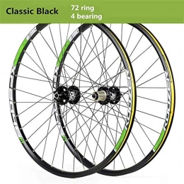 L.BAN Spares L.BAN Mountain Bike Rear Wheel Rear Wheel Aluminum Alloy 26 / 27.5 / 29 Inch Bicycle Axle Rim MTB Double Wall Disc Brake Quick Release 32H 8-11 Speeds, Green-27.5in
