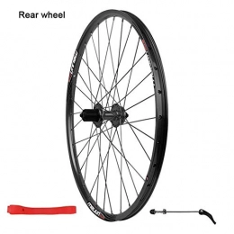 L.BAN Spares L.BAN Mountain Bike Wheel Black Bicycle Front Wheel, Bike Rear Wheel 26" Quick Release Compatible 7 8 9 10 Speed Freewheel, Blackrearwheel