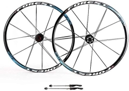 L.BAN Mountain Bike Wheel L.BAN Mountain Bike Wheels, 26inch Double Wall MTB Rim Quick Release V-Brake Bicycle Wheelset Hybrid 24 Hole Disc 8 9 10 Speed, D-26inch