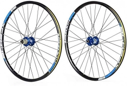 L.BAN Mountain Bike Wheel L.BAN Mountain Bike Wheelset, 26 Double Wall Quick Release MTB Rim Sealed Bearings Disc Brake 8 9 10 Speed, Blue-29inch
