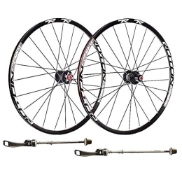 L.BAN Spares L.BAN MTB Bike Wheel Set, 26 INCH Disc Brake Wheels Cycling Sealed Bearings Hub Quick Release 24H Mountain Bike Wheel, B