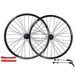 L.BAN Spares L.BAN MTB Bike Wheel Set Double Disc Brake Wheel Set 26" 32 Hole Bicycle Wheels Aluminum Alloy, Black