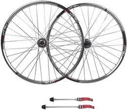 L.BAN Spares L.BAN MTB Bike Wheel Set, Double Wall MTB Rim Disc Brake Quick Release Mountain Bike Hole Disc Compatible 7 8 9 Speed, 26inch