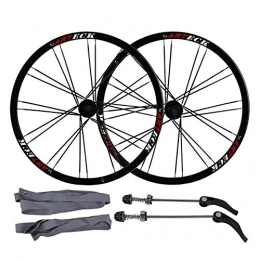L.BAN Spares L.BAN MTB Double Wall Wheelset, Bike Alloy Hub Quick Release Rims 26inch Wheels Mountain Bike, A