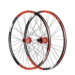 L.BAN Spares L.BAN MTB Mountain Bike Wheel Set 26 27.5 Inches Ultralight Quick Release With 72 Rings Running Shaft Four Palin Wheels, Red
