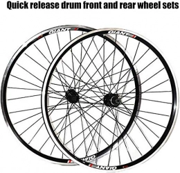 L.BAN Mountain Bike Wheel L.BAN MTB Mountain Bike Wheelset Wheels 26 Inch Quick Release Drum Front And Rear Wheel Sets V Brake Mountain Wheel Set