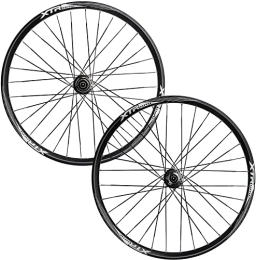 L&WB Mountain Bike Wheel L&WB Bicycle Parts Wheels MTB Bicycle Wheelset 26" / 27.5" / 29"For Mountain Bikes Double-Walled Light Metal Rim Disc Brake 7-11 Speed Card Hub Sealed Warehouse QR 32H, White, 27.5in