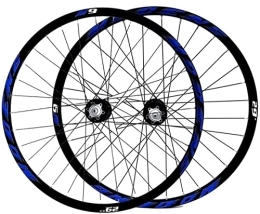 L&WB Mountain Bike Wheel L&WB Bicycle Rim 26 27.5 29 Inch Mountain Bike Wheelset MTB Double Wall Wheels Disc Brake 8-10 Speed Cassette Hub 32H QR, Blue, 27.5in