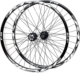 L&WB Mountain Bike Wheel L&WB Mountain Bike Wheelset 26 / 27.5 / 29 Inch MTB Wheelset Double Wall Aluminum Alloy Bicycle Wheelset Disc Brake Quick Release 32H, White, 26in