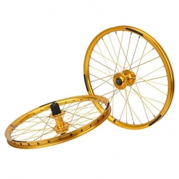 Labuduo Spares Labuduo BMX Wheel Set, Practical High Reliability, Mountain Bike Wheelset, Cycling Accessory, Strong for Road Bike Any Type Of Road Mountain Bike 20Inches 406
