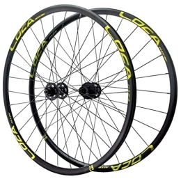 LAVSENA Spares LAVSENA 26 / 27.5 / 29'' Mountain Bike Wheelset Centerlock Disc Brake MTB Quick Release Wheels Rim Sealed Bearing Hub 28H For 7 8 9 10 11 12 Speed Cassette (Color : Yellow, Size : 29'')
