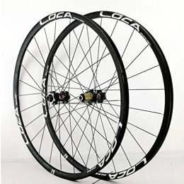 LAVSENA Spares LAVSENA Mountain Bike Disc Brake Wheelset 26 27.5 29 Inch 700c Bicycle Rim Front Rear Wheels Thru Axle Hub For 7 8 9 10 11 12 Speed Cassette (Color : Black, Size : 700C)