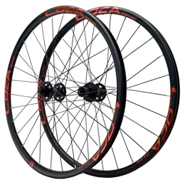 LAVSENA Mountain Bike Wheelset 26/27.5/29'' MTB Centerlock Disc Brake Wheels Rim Sealed Bearing Hub 28H Thru Axle Wheelset For 7 8 9 10 11 12 Speed Cassette (Color : Red, Size : 27.5inch)