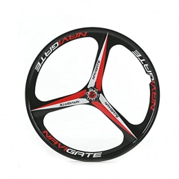 LDDLDG Spares LDDLDG 26 Inch 3-spoke Mountain Bike Integrated Front Wheel Disc Brake Magnesium Alloy Wheel(Color:red)
