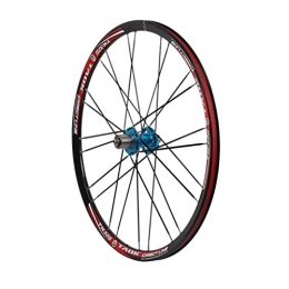 LDDLDG Spares LDDLDG 26 Inch Bicycle Rear Wheels MTB Rim, Double Wall Aluminum Alloy Disc Brake 24 Hole 7-10 Speed (Color:black+blue)