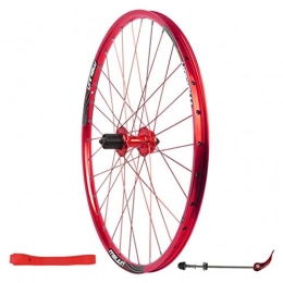 LDDLDG Mountain Bike Wheel LDDLDG 26 Inch Mountain Rear Wheel Aluminum Alloy Disc Brake, 32H (Color : Red)