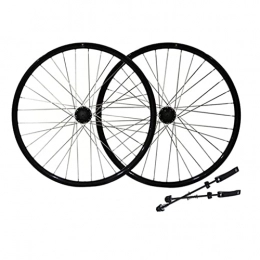 LDDLDG Spares LDDLDG 26 Inch MTB Bike Wheelset Aluminum Alloy Disc Brake Mountain Cycling Wheels 32H(Color:black)