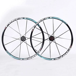 LDDLDG Spares LDDLDG Mountain Wheel Set 26 / 27.5 Inch Bicycle Wheel Set Carbon Fiber Hub Front 2 Rear 5 Bearings (Color : Blue, Size : 26inch)