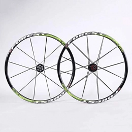 LDDLDG Mountain Bike Wheel LDDLDG Mountain Wheel Set 26 / 27.5 Inch Bicycle Wheel Set Carbon Fiber Hub Front 2 Rear 5 Bearings (Color : Green, Size : 27.5inch)