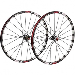 LDDLDG Spares LDDLDG Mountain Wheel Set 5 Bearings 120 Rings Straight Pull Disc Brake 26 / 27.5 Inch Bicycle Wheel Set (Color : Black Hub, Size : 27.5inch)