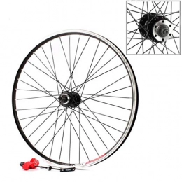 LDDLDG Spares LDDLDG Rear Bicycle Wheel 26inch Alloy Mountain Disc Double Wall, Bolt On, Black