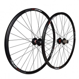 LHHL Mountain Bike Wheel LHHL 26 inch Bicycle wheel MTB wheel set disc brake Quick Release 7, 8, 9, 10 Speed (Color : Black, Size : 26inch)