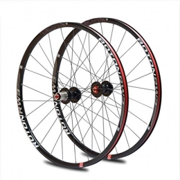 LHHL Spares LHHL Bicycle Wheel 26" / 27.5" / 29" MTB Cassette Hub Bike Wheelset Double Wall Alloy Rim Sealed Bearing QR 9-11Speed Disc Brake (Color : Black, Size : 27.5")