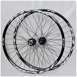 LHHL Mountain Bike Wheel LHHL Bicycle Wheelset 26 / 27.5 / 29 Inch MTB Double Wall Alloy Rims Disc Brake Bike Wheel QR Cassette Fiywheel Hubs Sealed Bearing 7-11 Speed 32H (Color : A, Size : 26")