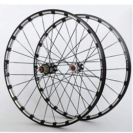 LHHL Mountain Bike Wheel LHHL Bicycle Wheelset 26" / 27.5" / 29" MTB Bike Wheels CNC Double Wall Rims Disc Brake Sealed Bearing Carbon Hub QR 11 Speed (Color : Black hub, Size : 29")