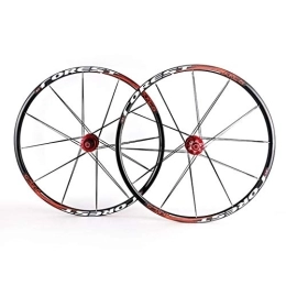 LHHL Mountain Bike Wheel LHHL Components 26 / 27.5 Inch Mountain Bike Wheels, MTB Bike Wheel Set Disc Rim Brake7 8 9 10 11 Speed Sealed Bearings Hub Hybrid Bike Touring (Color : B-Red, Size : 27.5inch)