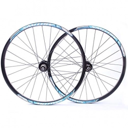 LHHL Mountain Bike Wheel LHHL Components 26" Mountain Bike Wheel Set, Alloy Double Wall MTB Bicycle wheel set 28H Disc Rim Brake 8 9 10 speed Sealed Bearings Hub (Color : Blue, Size : 26inch)