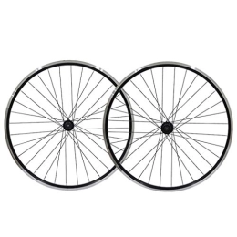 LHHL Mountain Bike Wheel LHHL Components Bike Wheelset 26 Inch MTB Double Wall Rims 559 Bicycle Front And Rear Wheel Rim Brake QR Hubs 32 Holes For 7-8-9-10-11 Speed Cassette Flywheel (Color : Black, Size : 26INCH)