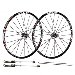 LHHL Mountain Bike Wheel LHHL Components Bike Wheelset for 26 27.5 29 inch MTB Double Wall Rim Disc Brake Quick Release Mountain Bike Wheels 24H 7 8 9 10 11 Speed (Color : A, Size : 26inch)