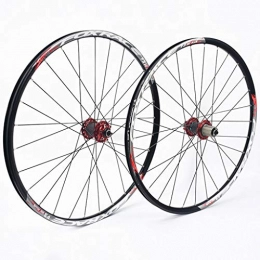LHHL Mountain Bike Wheel LHHL Components Cycling Wheels For 26 27.5 Inch Racing Mountain Bike Wheelset Alloy Double Wall Quick Release Disc Brake Compatible 7-11 Speed (Color : C, Size : 26inch)