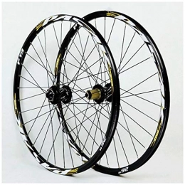 LHHL Mountain Bike Wheel LHHL Components MTB Wheelset For Bicycle 26 27.5 29 Inch Alloy Rim Mountain Bike Wheel Disc Brake 7-11speed Cassette Hubs Sealed Bearing QR (Color : B, Size : 26inch)