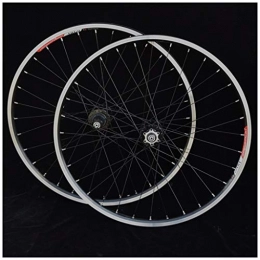 LHHL Spares LHHL MTB Bicycle Wheelset 26" / 27.5" For Mountain Bike Double Wall Rim 36H Disc / V Brake Aluminum Alloy Card Hub 9-11 Speed Sealed Bearing QR (Color : Black hub, Size : 27.5")