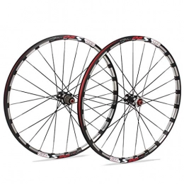 LHHL Mountain Bike Wheel LHHL MTB Bicycle Wheelset 26 / 27.5 Inch Bike Wheels CNC Double Wall Rims Disc Brake Sealed Bearing Hub QR 11 Speed (Color : Black, Size : 27.5in)