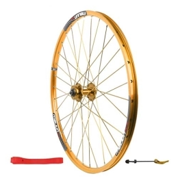 LHHL Mountain Bike Wheel LHHL MTB Front Bicycle Wheel 26" For Mountain Bike Double Wall Rim Disc Brake QR 951g 32H (Color : Black)