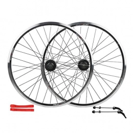 LI-Q Mountain Bike Wheel LI-Q 24" 650B MTB Bike Wheel Set Disc Rim Brake 7 Speed Sealed Bearings Hub