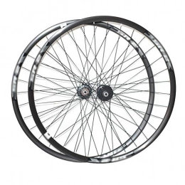 LI-Q Mountain Bike Wheel LI-Q Cycles 27" Wheelset (Front / Rear) Solid Axle BIKE / CYCLE Black Wheels - Black Spokes for Threaded Freewheel