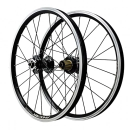 LICHUXIN Spares LICHUXIN 20inch / 406 Bicycle Wheel Mountain Bike Aluminum Alloy Wheelset Disc Brake C / V Brake QR 7 8 / 910 11 12 Speed Cassette Freewheel 24holes 1400g (Color : Black Hub)