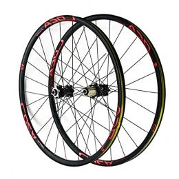 LICHUXIN Mountain Bike Wheel LICHUXIN 26 / 27.5 / 29 Inch Bicycle Mountain Wheels Quick Release Light-Alloy Bike Rims Disc Brake 24 Holes MTB Wheelset (Front + Rear) 8 9 10 11 12 Speed (Color : Red, Size : 27.5in)