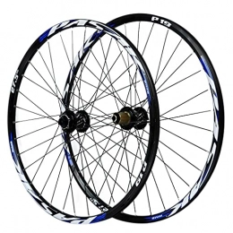LICHUXIN Spares LICHUXIN 26 / 27.5 / 29 Inch Bicycle Wheelset Barrel Shaft Hybrid Mountain Bike Wheels Double Wall MTB Rim Disc Brake Quick Release 32H 7-11 Speed (Color : Blue, Size : 27.5in)