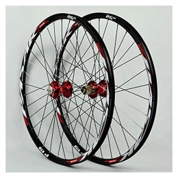 LICHUXIN Spares LICHUXIN 26 / 27.5 / 29 Inch Mountain Bike Wheelset Double Walled MTB Wheels Quick Release Disc Brakes 32H Bike Wheel Fit 7-11 Speed Cassette MTB Wheelset (Color : Red, Size : 27.5in)